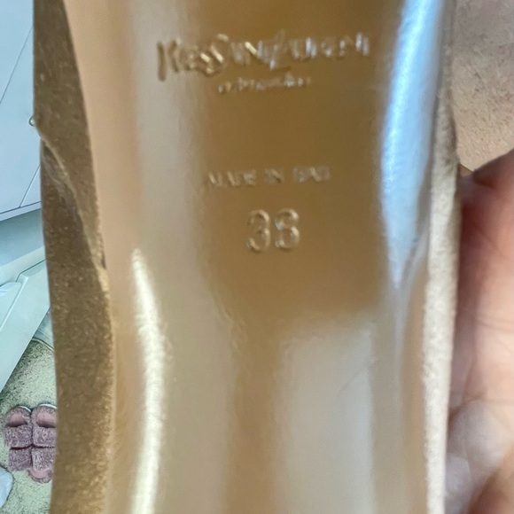 Yves Saint Laurent YSL Bronze Heels NEW w/defects (38) Gorgeous ($670 retail) - Picture 9 of 16